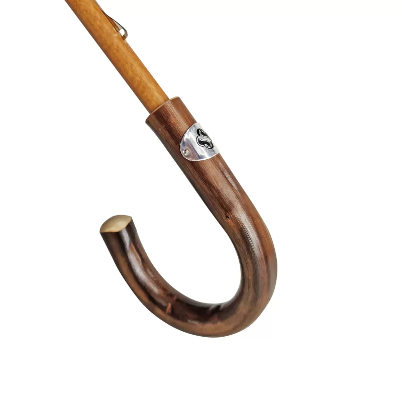Parapluie avec poignée en marron pelé – Image 10