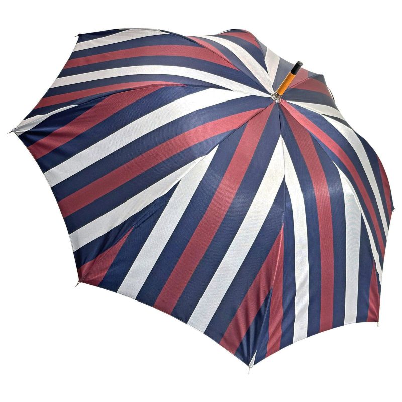 Parapluie double toile pour homme - Gris et rayé – Image 2