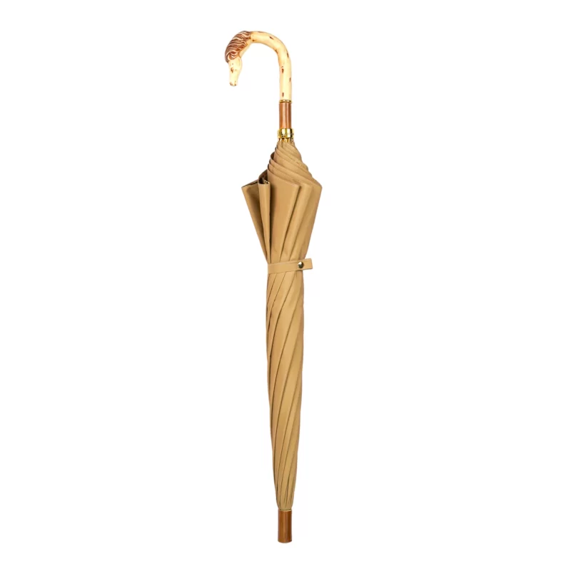 Élégance équestre : Parapluie de luxe pour homme avec manche en bois de cheval, fabriqué à la main – Image 8