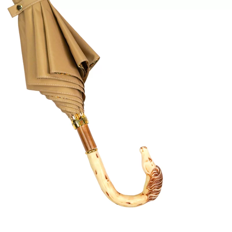 Élégance équestre : Parapluie de luxe pour homme avec manche en bois de cheval, fabriqué à la main – Image 9