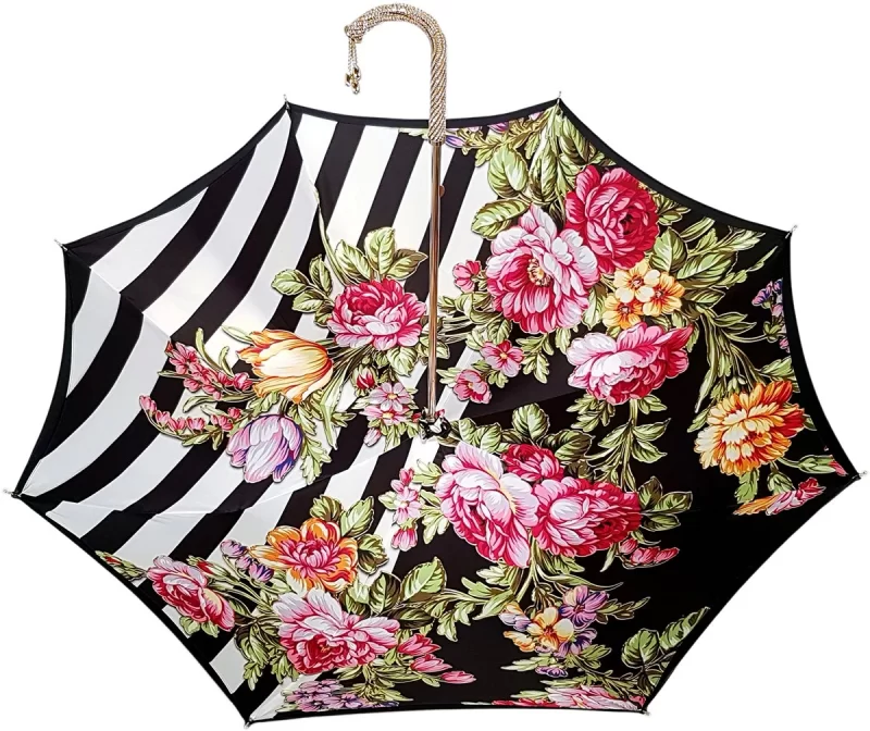 Adorable Parapluie avec double toile, design floral exclusif par Chic Ciel – Image 2
