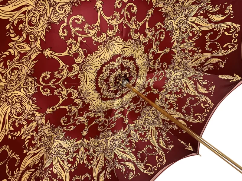 Chic Ciel parapluie design avec couronne Bordeaux - Poignée Mylord avec pierres rouges – Image 4